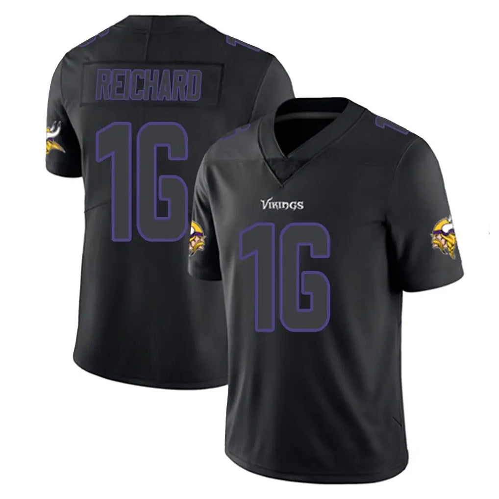 Vanessashop M.Vikings #16 Will Reichard Player Black Impact LImited Home Game Stitched Jerseys