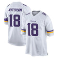 Vanessashop M.Vikings #18 Justin Jefferson Player White Home Game Stitched Jerseys
