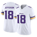 Vanessashop M.Vikings #18 Justin Jefferson Player White Limited Vapor F.U.S.E. Home Game Stitched Jerseys