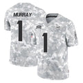 Vanessashop M.Vikings #1 Kyler Murray Player Arctic Camo Salute To Service Limited Game Stitched Jerseys