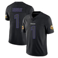 Vanessashop M.Vikings #1 Kyler Murray Player Black Impact LImited Home Game Stitched Jerseys