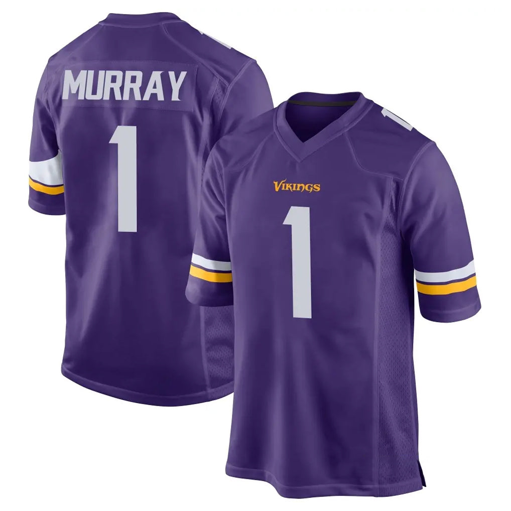 Vanessashop M.Vikings #1 Kyler Murray Player Purple Home Game Stitched Jerseys