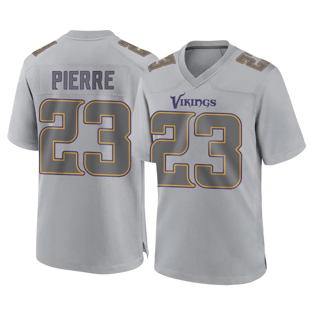 Vanessashop M.Vikings #23 James Pierre Player Gray Atmosphere Fashion Home Game Stitched Jerseys
