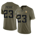 Vanessashop M.Vikings #23 James Pierre Player Olive Salute To Service Limited Stitched Jerseys