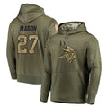 Vanessashop M.Vikings #27 Jordan Mason Player Olive Salute to Service Pullover Hoodies Home Game Stitched Jerseys