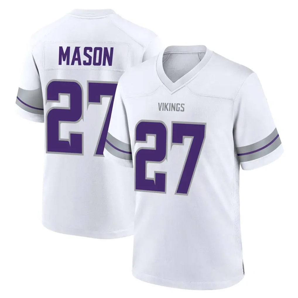 Vanessashop M.Vikings #27 Jordan Mason Player White Alternate Home Game Stitched Jerseys