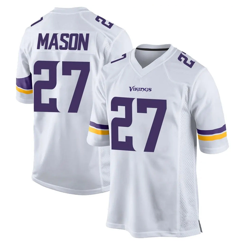 Vanessashop M.Vikings #27 Jordan Mason Player White Home Game Stitched Jerseys