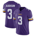 Vanessashop M.Vikings #3 Jordan Addison Player Purple Limited Vapor Untouchable Home Game Stitched Jerseys
