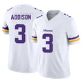 Vanessashop M.Vikings #3 Jordan Addison Player White Limited Vapor F.U.S.E. Home Game Stitched Jerseys