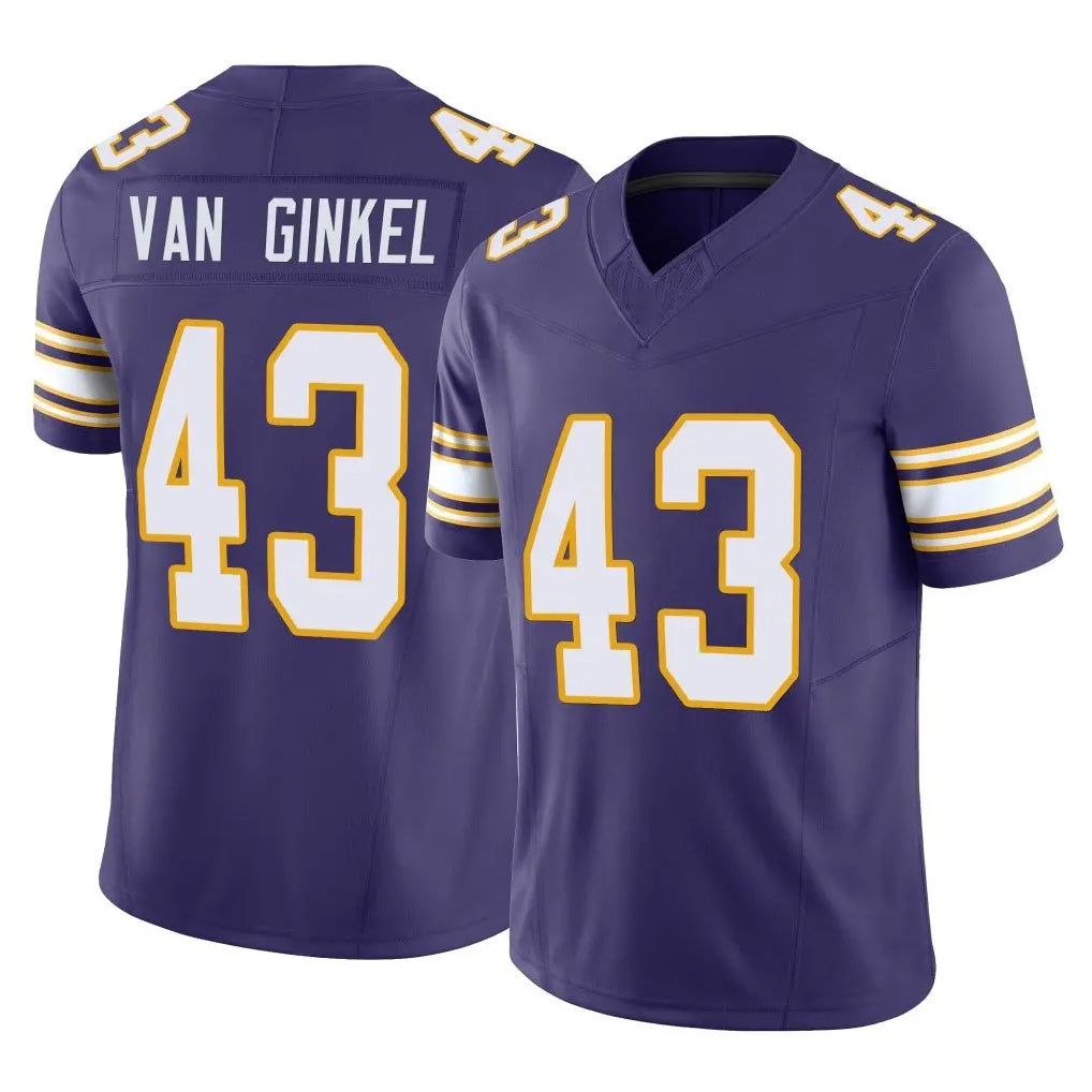 Vanessashop M.Vikings #43 Andrew Van Ginkel Player Purple Limited Classic Vapor F.U.S.E. Home Game Stitched Jerseys