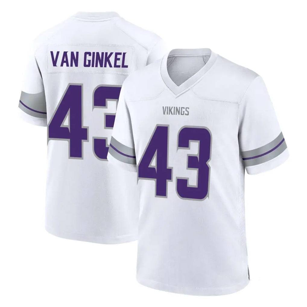 Vanessashop M.Vikings #43 Andrew Van Ginkel Player White Alternate Home Game Stitched Jerseys