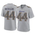Vanessashop M.Vikings #44 Josh Metellus Player Gray Atmosphere Fashion Home Game Stitched Jerseys