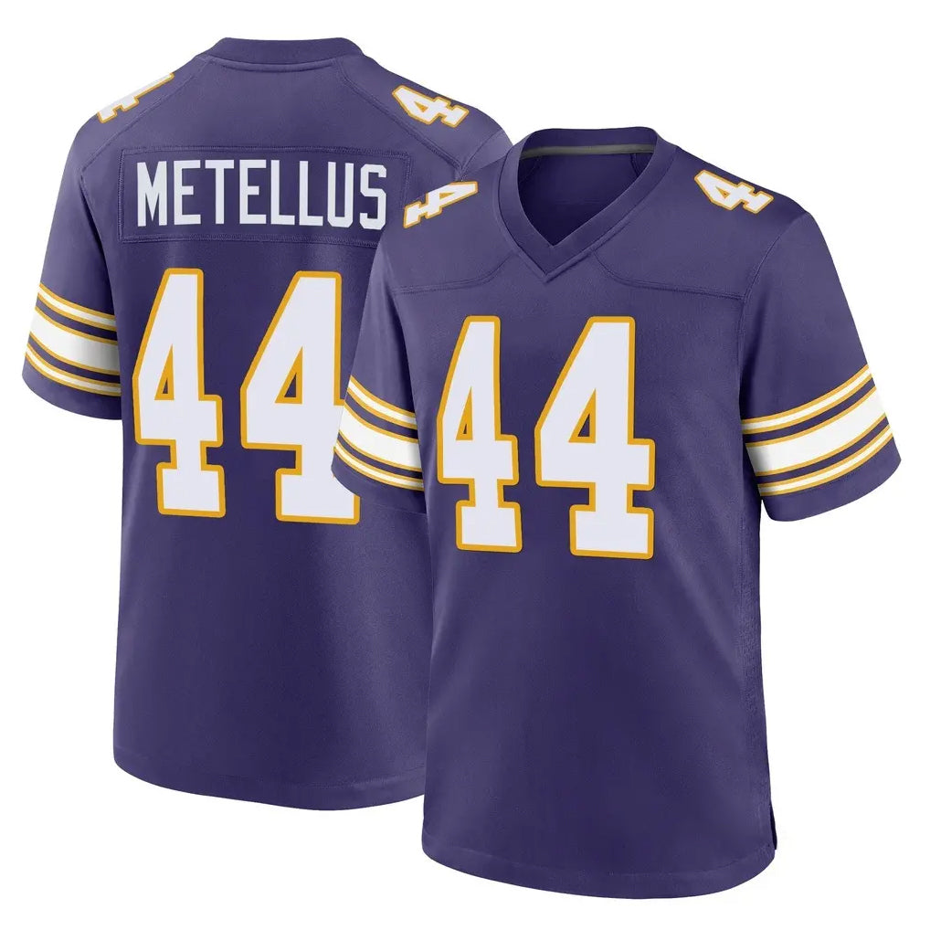 Vanessashop M.Vikings #44 Josh Metellus Player Purple Classic Home Game Stitched Jerseys