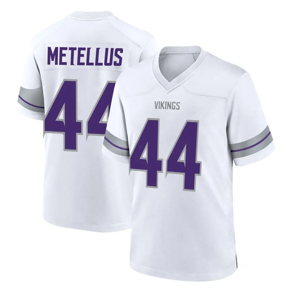 Vanessashop M.Vikings #44 Josh Metellus Player White Alternate Home Game Stitched Jerseys