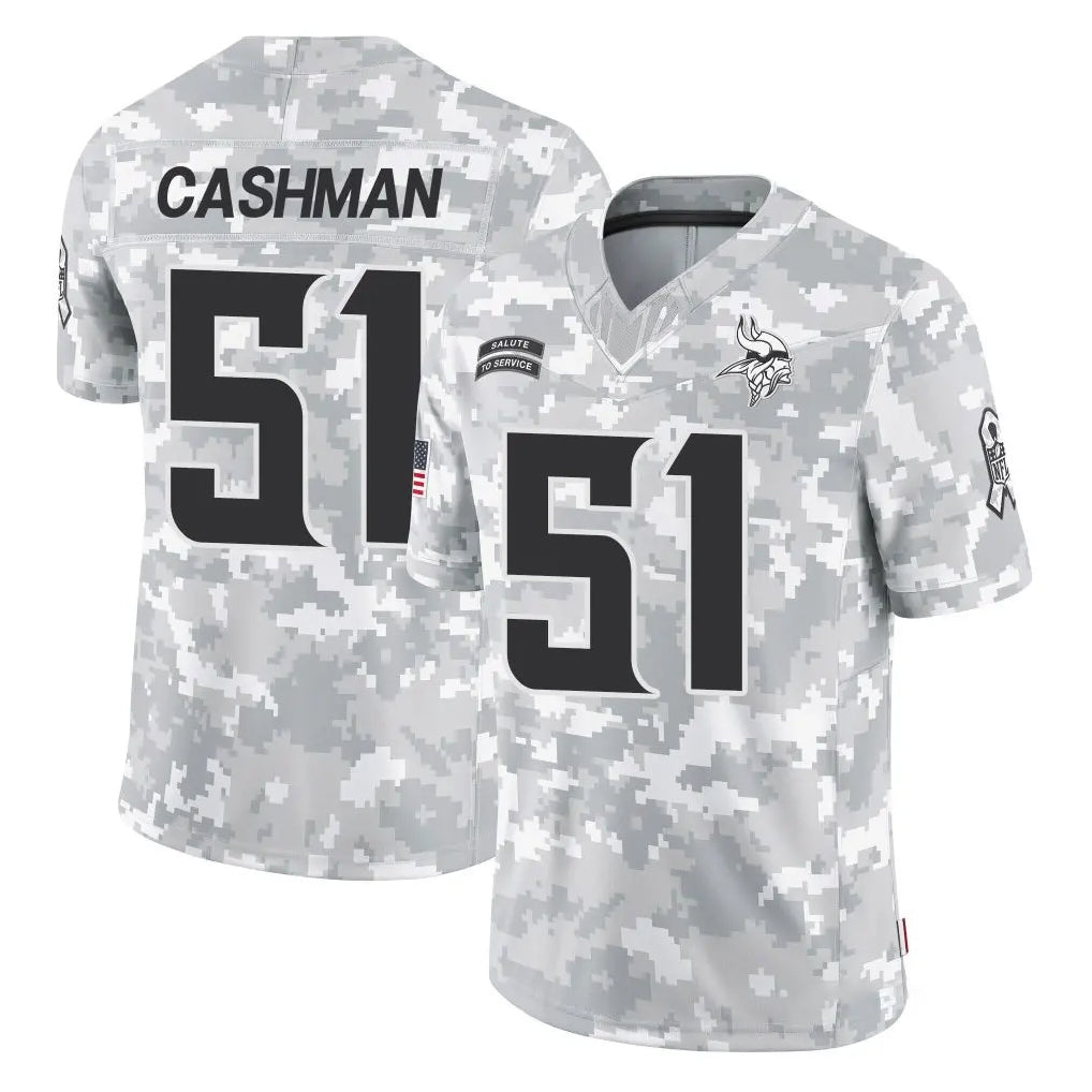 Vanessashop M.Vikings #51 Blake Cashman Player Arctic Camo Salute To Service Limited Game Stitched Jerseys