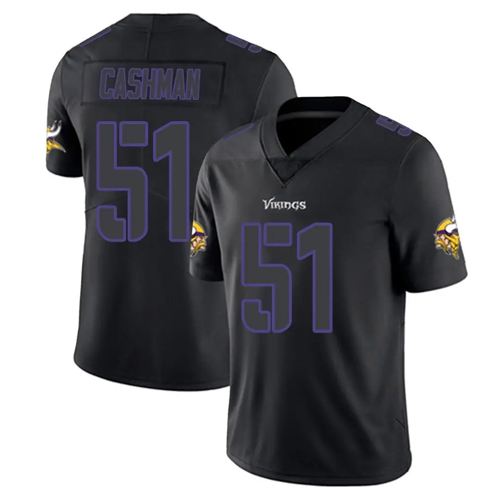 Vanessashop M.Vikings #51 Blake Cashman Player Black Impact LImited Home Game Stitched Jerseys