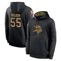 Vanessashop M.Vikings #55 Eric Wilson Player Black Salute to Service Hoodies Limited Game Stitched Jerseys