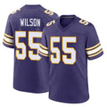 Vanessashop M.Vikings #55 Eric Wilson Player Purple Classic Home Game Stitched Jerseys