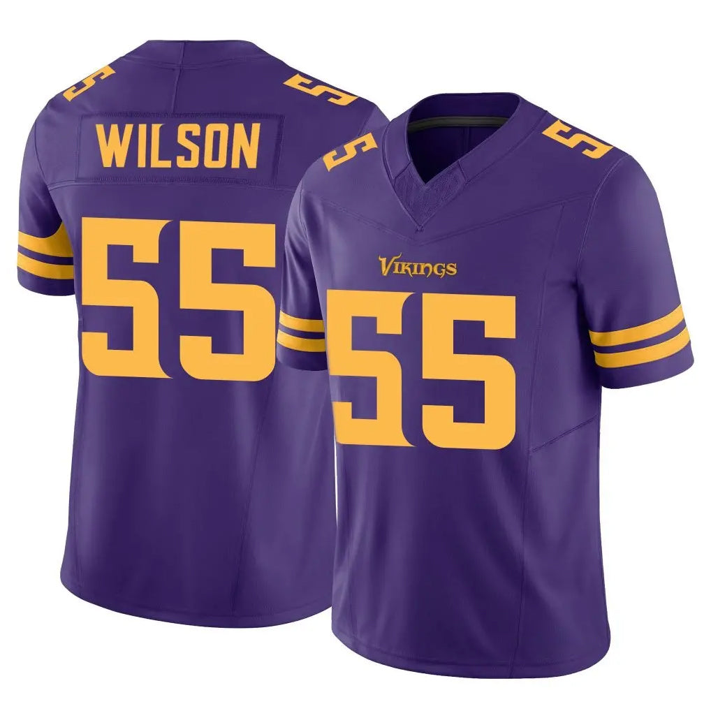 Vanessashop M.Vikings #55 Eric Wilson Player Purple Limited Alternate Vapor F.U.S.E. Home Game Stitched Jerseys