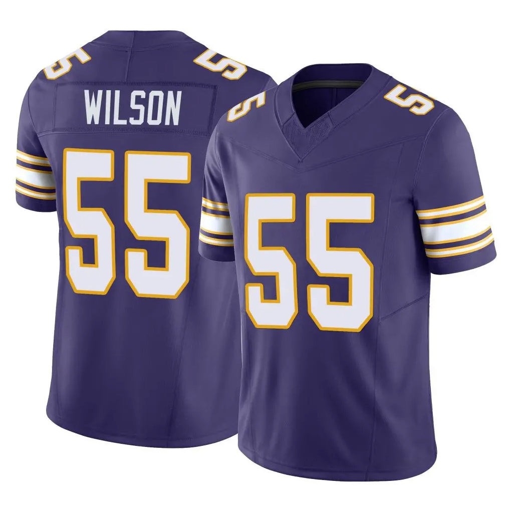 Vanessashop M.Vikings #55 Eric Wilson Player Purple Limited Classic Vapor F.U.S.E. Home Game Stitched Jerseys