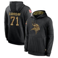 Vanessashop M.Vikings #71 Christian Darrisaw Player Black Salute to Service Hoodies Limited Game Stitched Jerseys