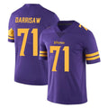 Vanessashop M.Vikings #71 Christian Darrisaw Player Purple Limited Color Rush Home Game Stitched Jerseys