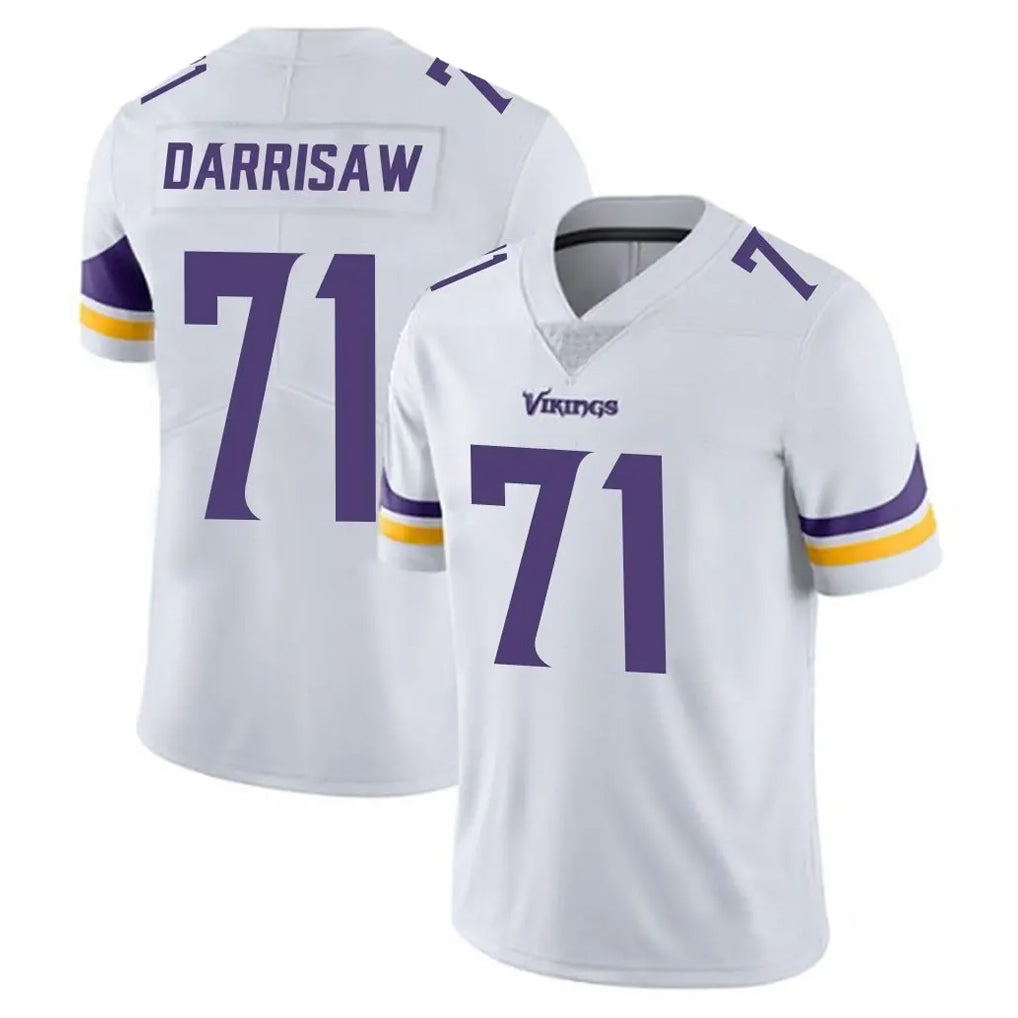 Vanessashop M.Vikings #71 Christian Darrisaw Player White Limited Vapor Untouchable Home Game Stitched Jerseys