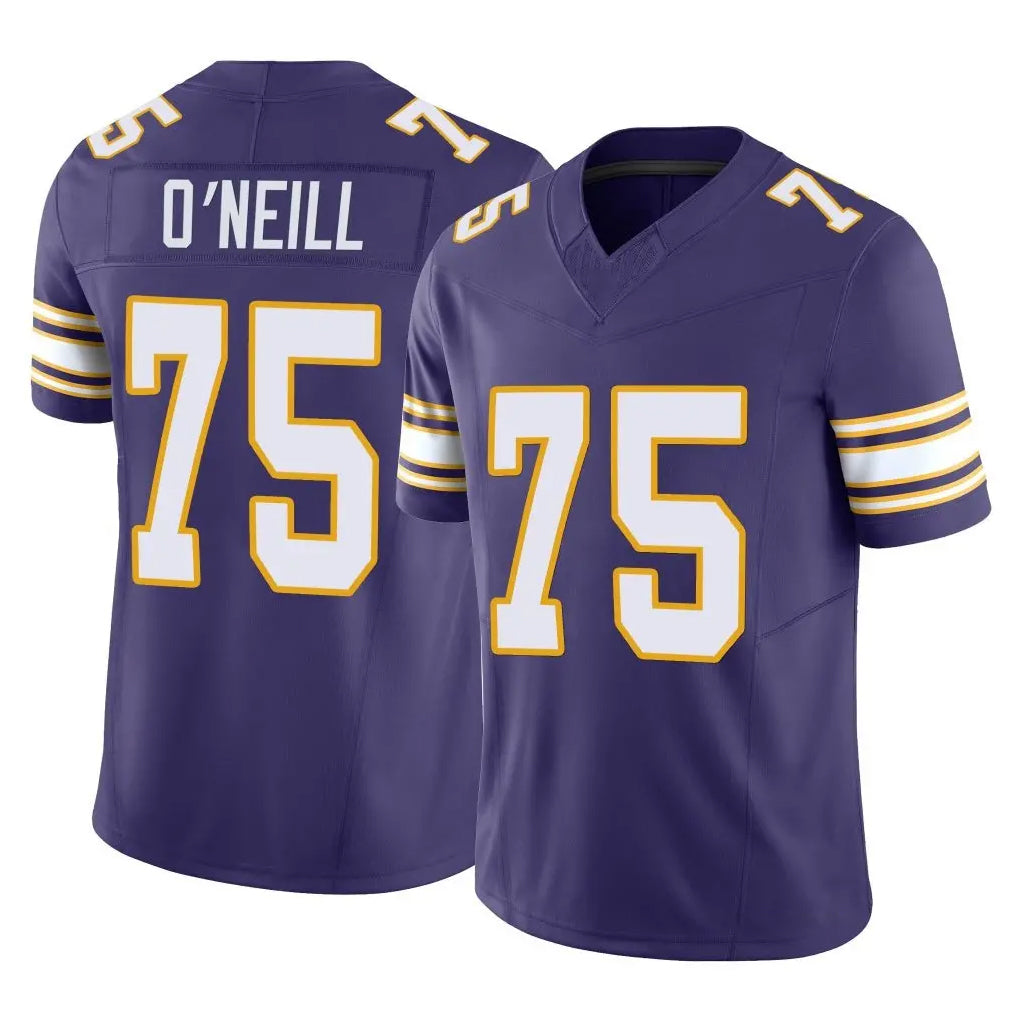 Vanessashop M.Vikings #75 Brian O'Neill Player Purple Limited Classic Vapor F.U.S.E. Home Game Stitched Jerseys