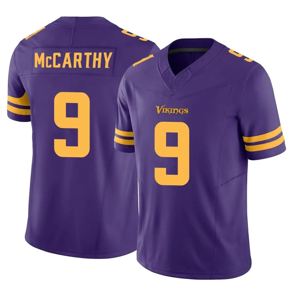 Vanessashop M.Vikings #9 J.J. McCarthy Player Purple Limited Alternate Vapor F.U.S.E. Home Game Stitched Jerseys
