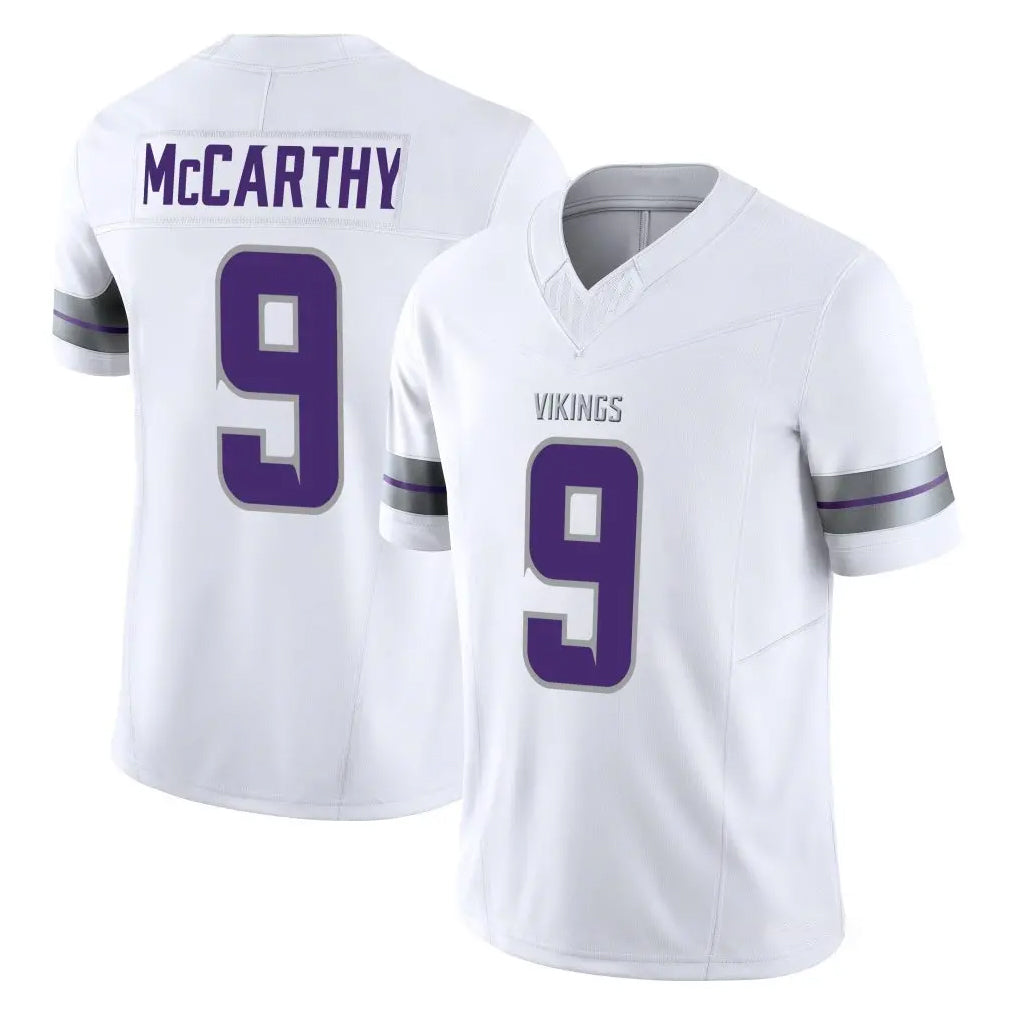 Vanessashop M.Vikings #9 J.J. McCarthy Player White Limited Alternate Vapor F.U.S.E. Home Game Stitched Jerseys
