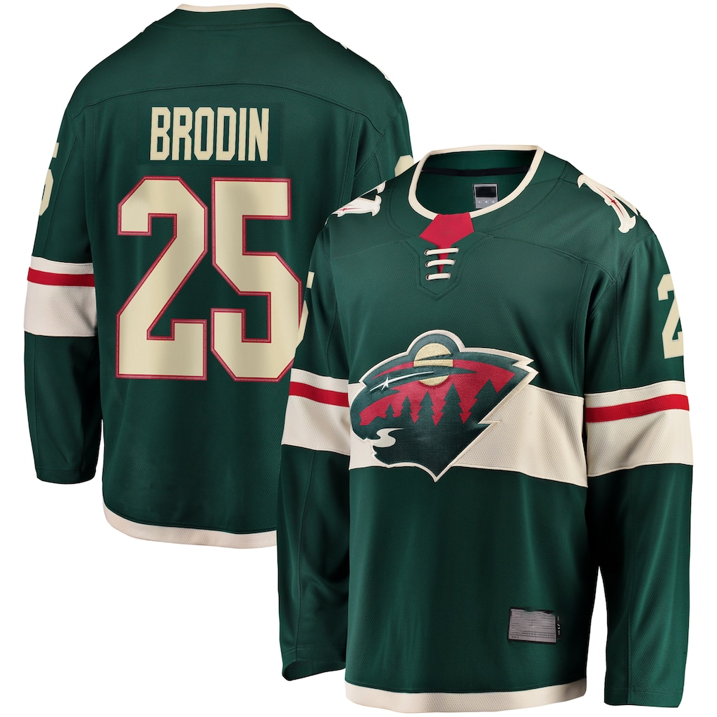Vanessashop M.Wild #25 Jonas Brodin Green Breakaway Jerseys