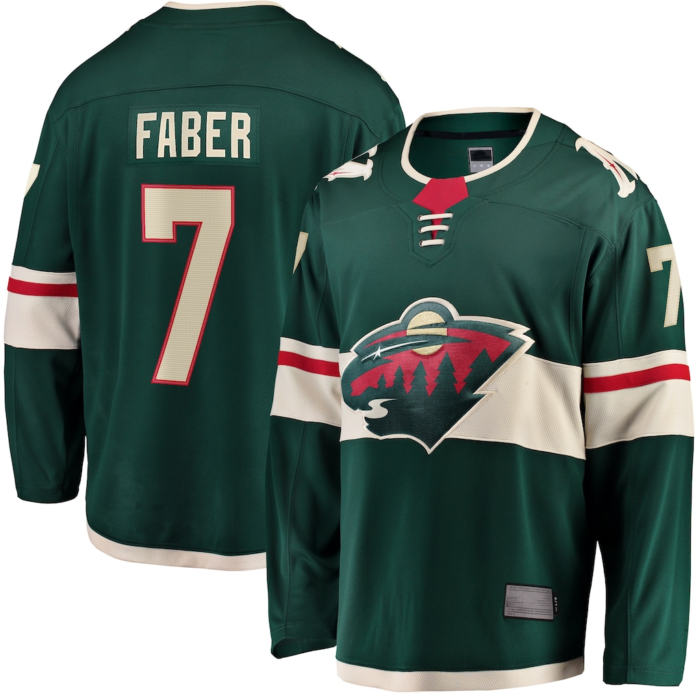 Vanessashop M.Wild #7 Brock Faber Green Home Breakaway Player Jerseys