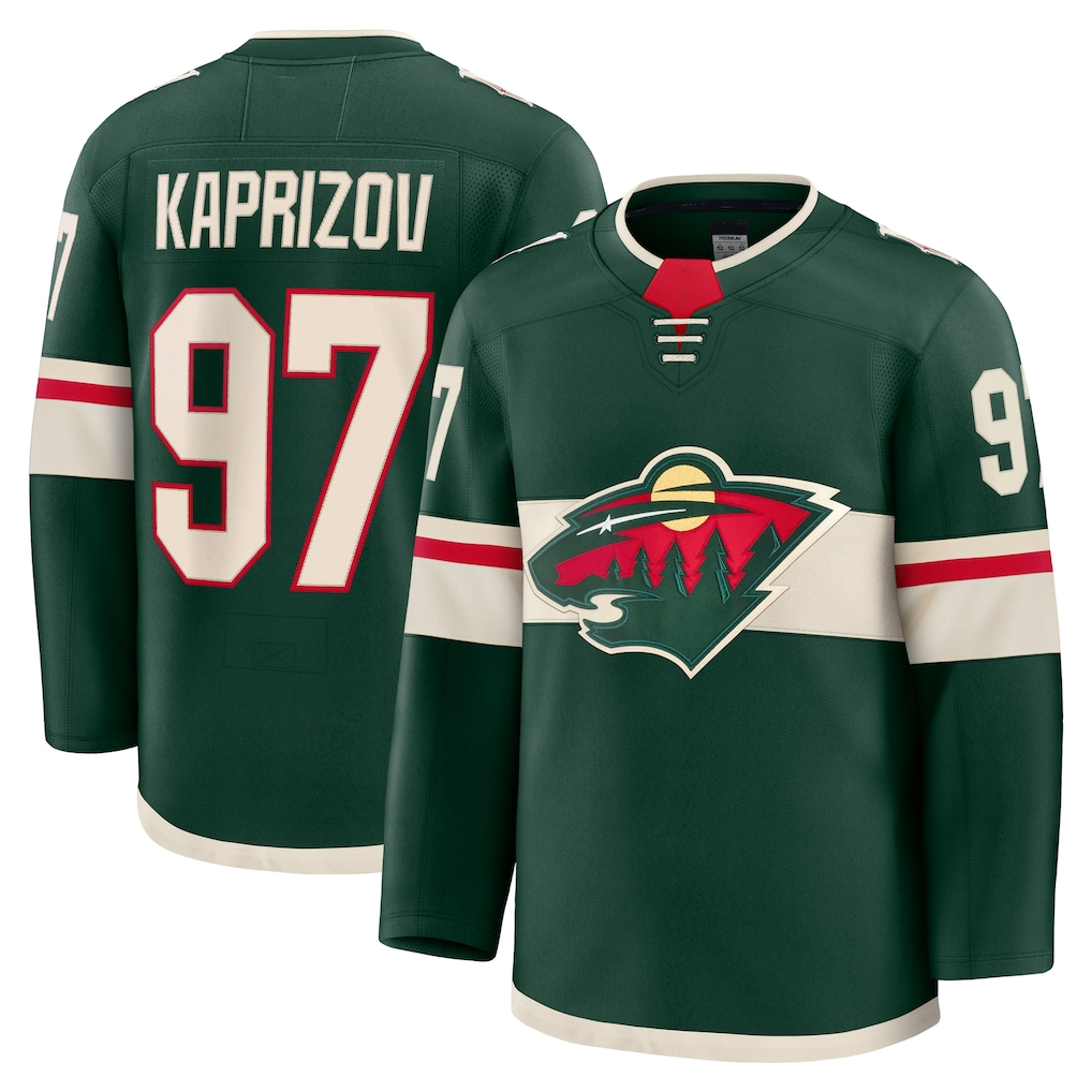 Vanessashop M.Wild #97 Kirill Kaprizov Green Home Premium Jerseys