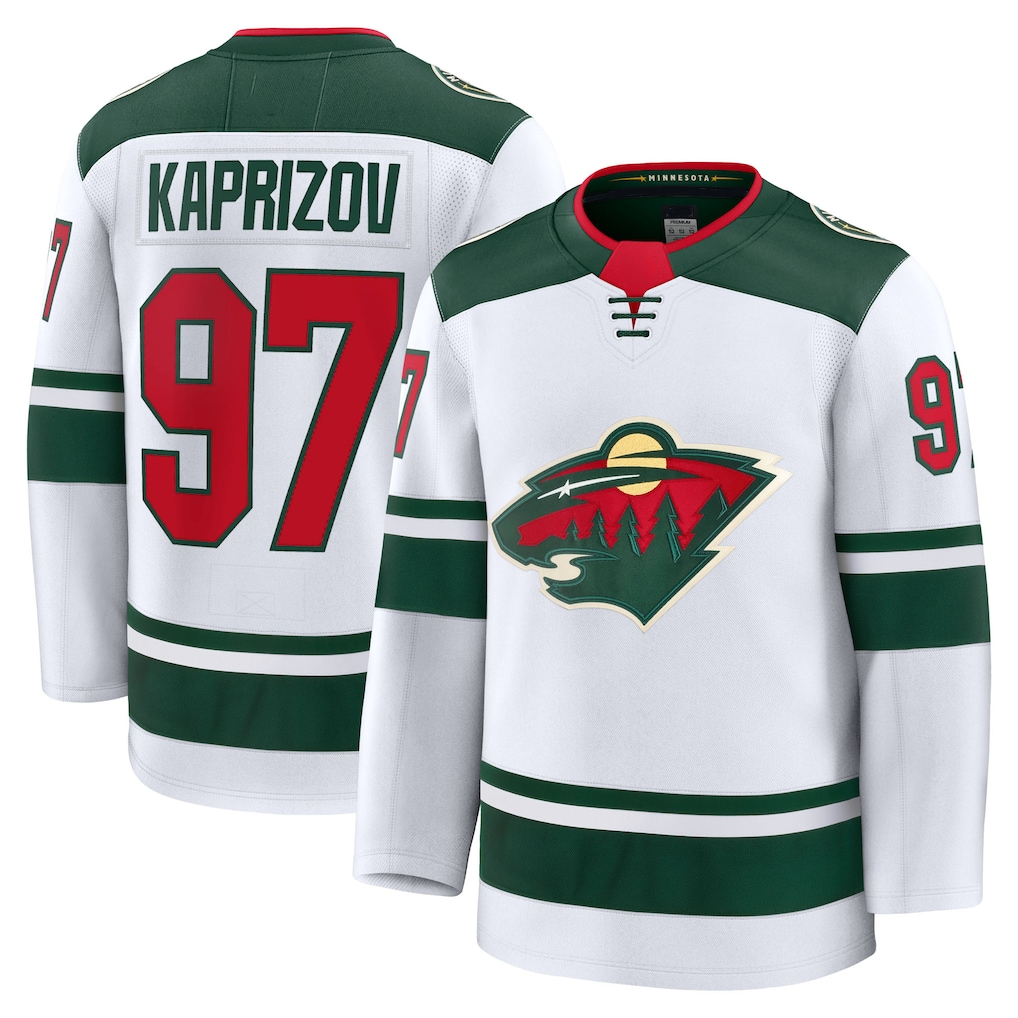 Vanessashop M.Wild #97 Kirill Kaprizov White Away Premium Jerseys
