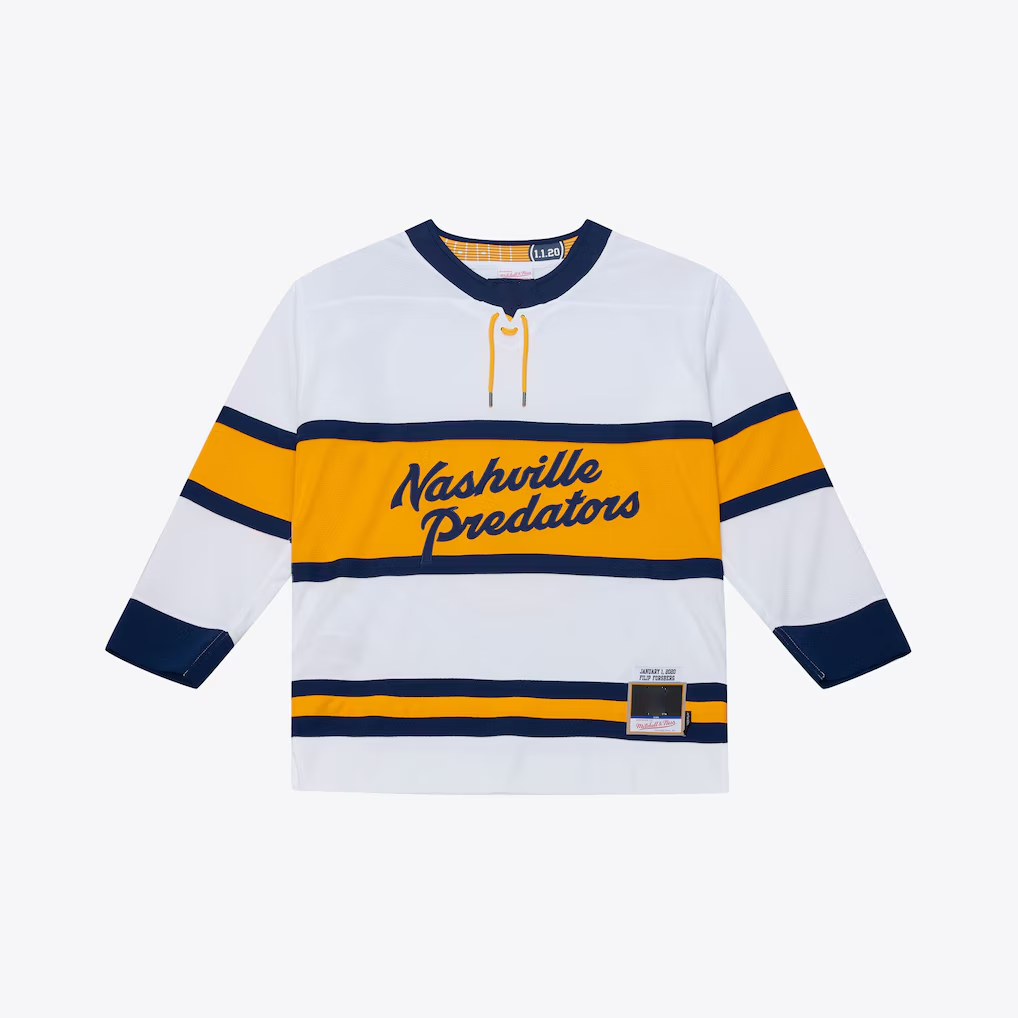 Vanessashop N.Predators Filip Forsberg Mitchell & Ness White 2020 Power Play Jerseys