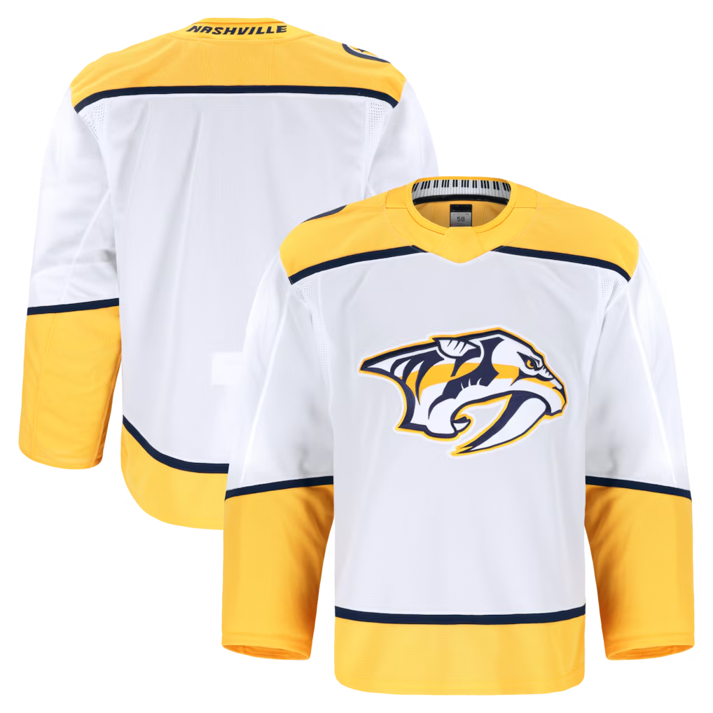 Vanessashop N.Predators White Away Authentic Pro Jerseys