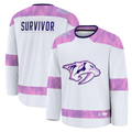 Vanessashop N.Predators White Hockey Fights Cancer Survivor Practice Jerseys