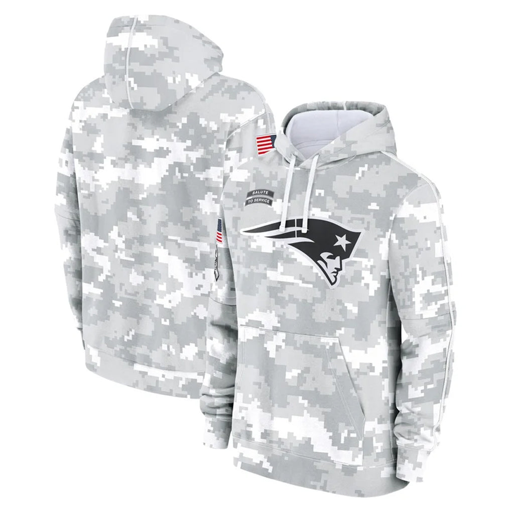 Vanessashop NE.Patriots Arctic Camo Salute to Service Pullover Hoodies Limited Game Blank Player Stitched Jerseys