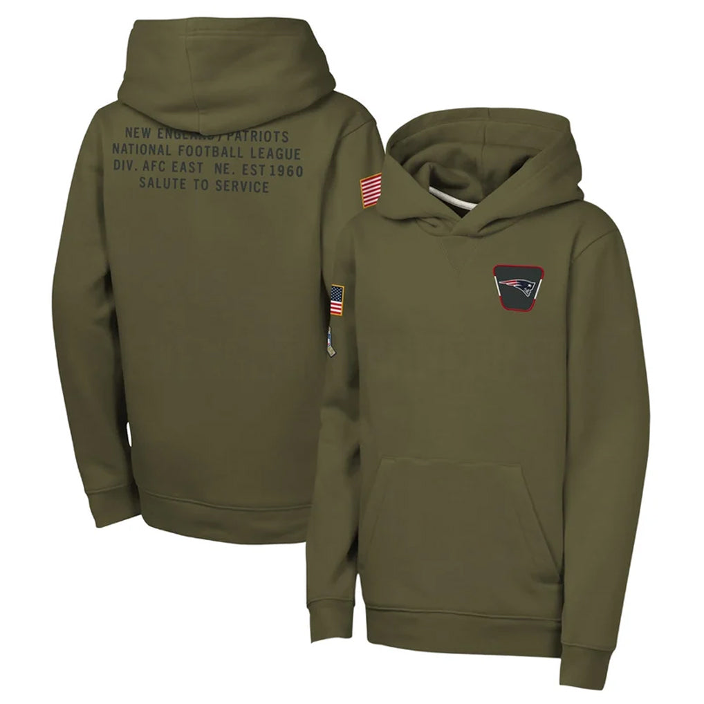 Vanessashop NE.Patriots Olive Salute to Service Pullover Hoodies Limited Blank Player Stitched Jerseys