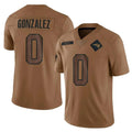 Vanessashop NE.Patriots #0 Christian Gonzalez Player Brown Salute To Service Limited Stitched Jerseys