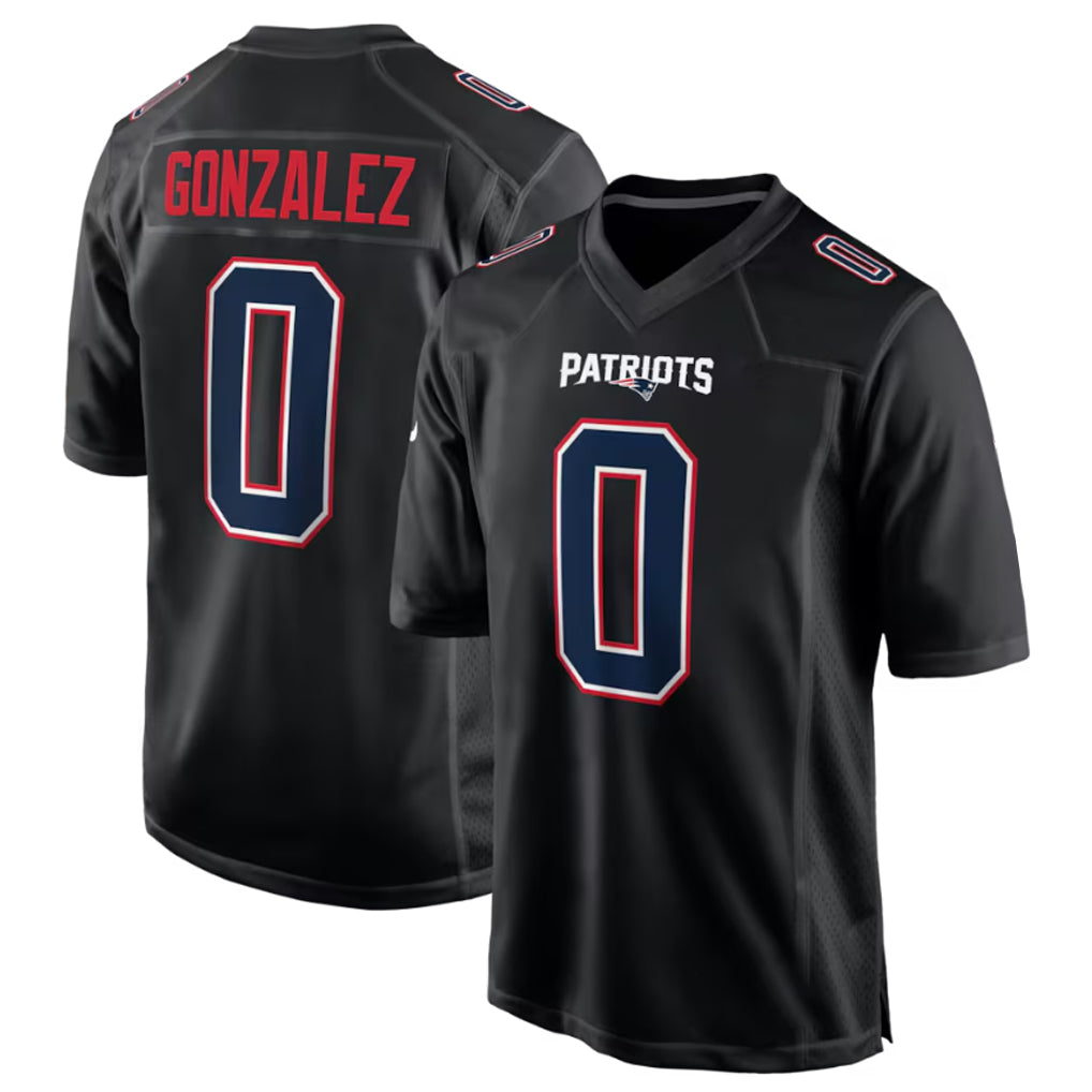 Vanessashop NE.Patriots #0 Christian Gonzalez Player Carbon Fashion Limited Home Game Stitched Jerseys