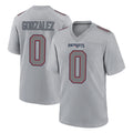 Vanessashop NE.Patriots #0 Christian Gonzalez Player Gray Fashion Limited Home Game Stitched Jerseys