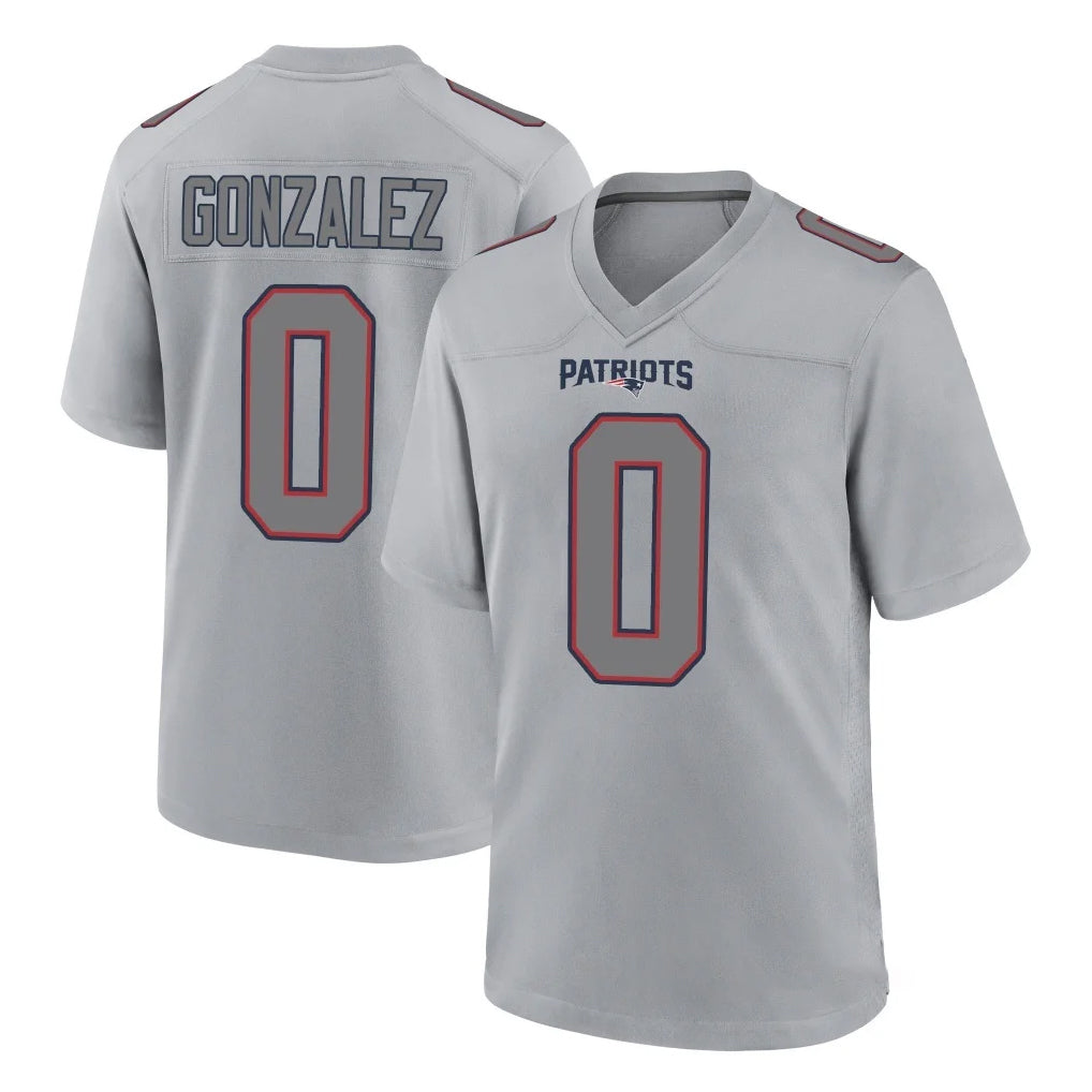 Vanessashop NE.Patriots #0 Christian Gonzalez Player Gray Fashion Limited Home Game Stitched Jerseys