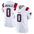Vanessashop NE.Patriots #0 Christian Gonzalez Player White Limited Vapor F.U.S.E. Home Game Stitched Jerseys