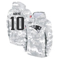 Vanessashop NE.Patriots #10 Drake Maye Player Arctic Camo Salute to Service Pullover Hoodies Limited Game Stitched Jerseys