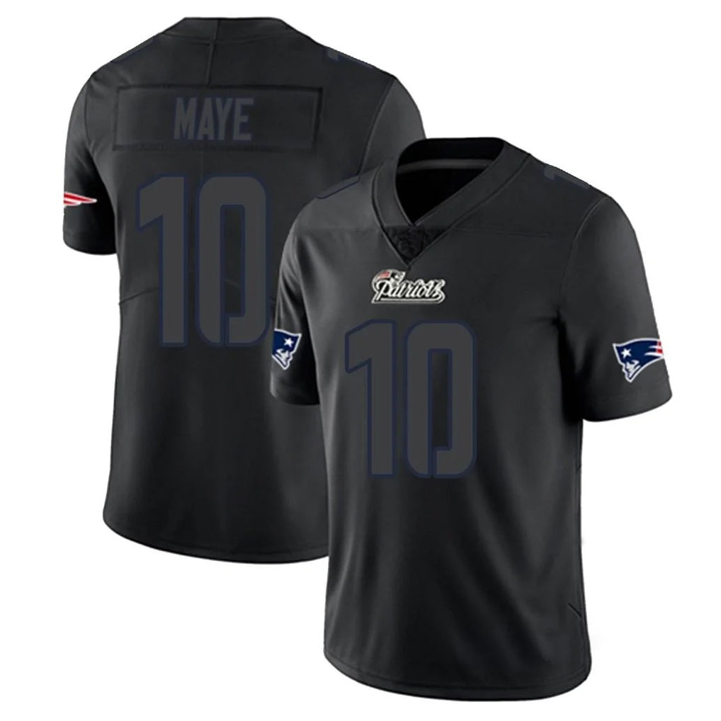 Vanessashop NE.Patriots #10 Drake Maye Player Black Impact LImited Home Game Stitched Jerseys