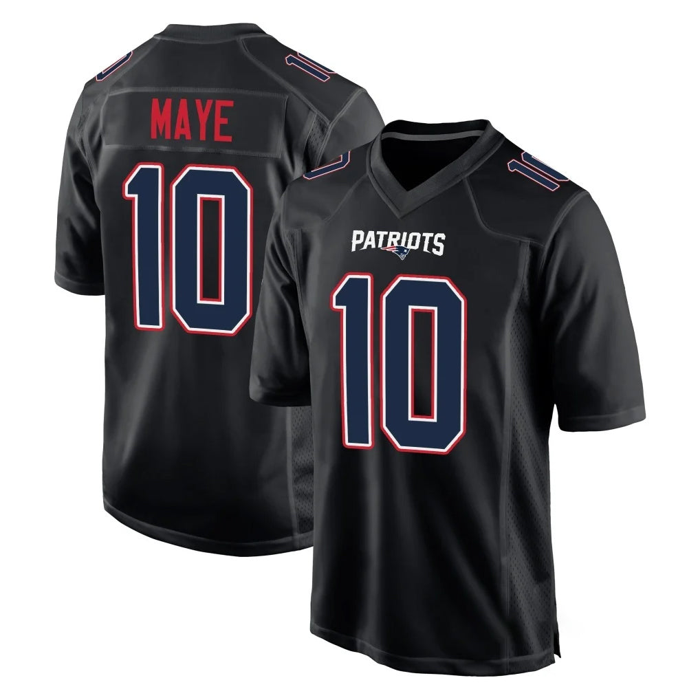 Vanessashop NE.Patriots #10 Drake Maye Player Carbon Fashion Limited Home Game Stitched Jerseys