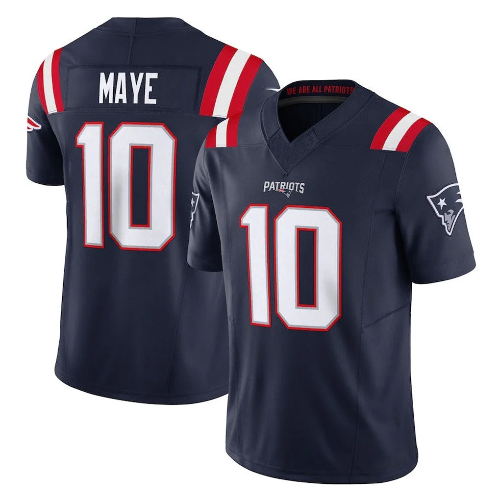 Vanessashop NE.Patriots #10 Drake Maye Player Navy Limited Vapor F.U.S.E. Home Game Stitched Jerseys