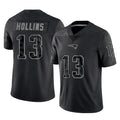 Vanessashop NE.Patriots #13 Mack Hollins Player Black Reflective LImited Home Game Stitched Jerseys