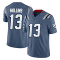 Vanessashop NE.Patriots #13 Mack Hollins Player Blue Limited Rivalries Collection Home Game Stitched Jerseys